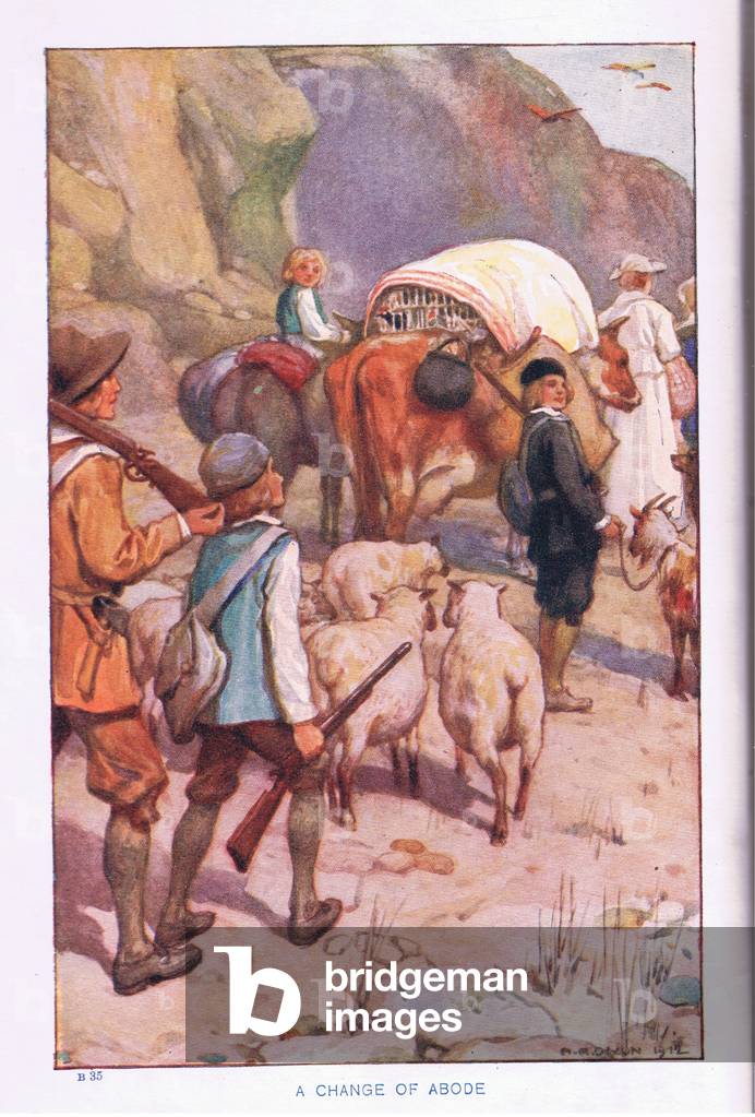 A change of abode (colour litho)