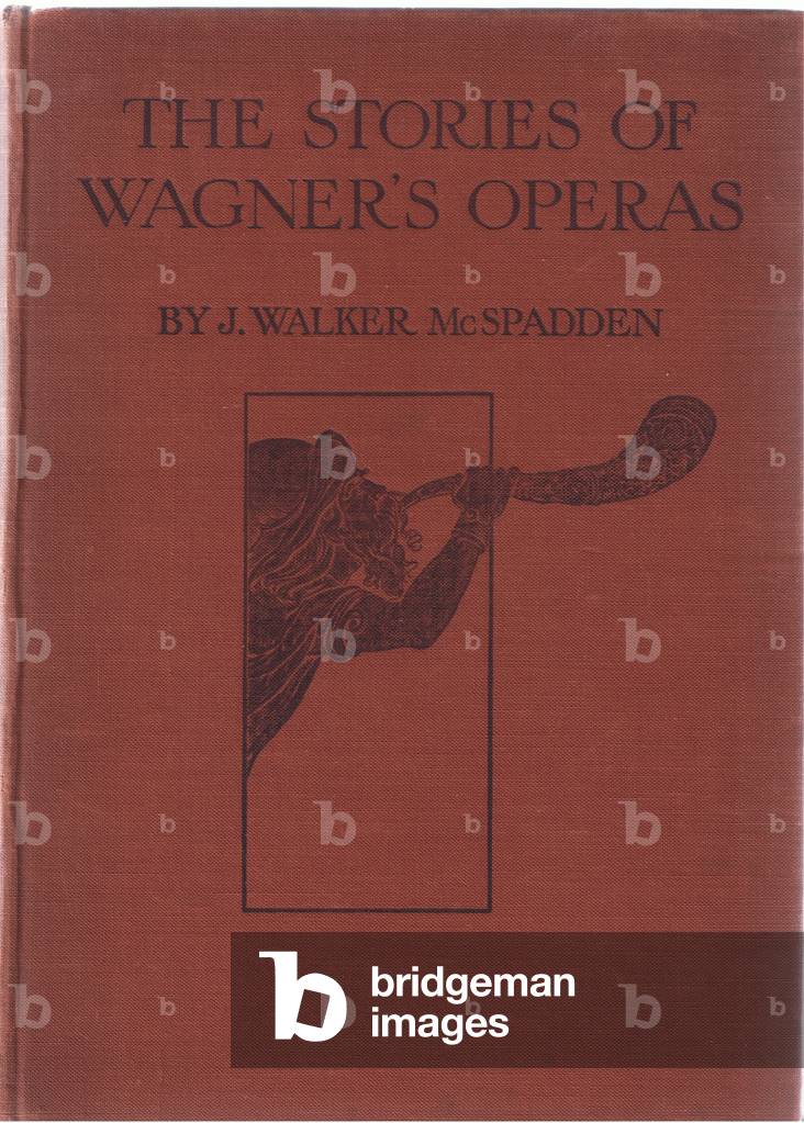 Front cover, illustration from The Stories of Wagner's Operas pub. by George Harrap & Co Ltd 1932 (colour litho)