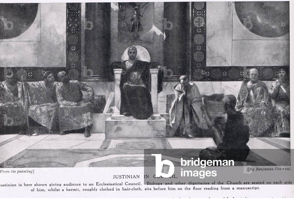 Justinian in council