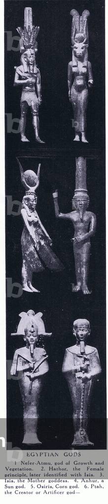 Egyptian Gods, c.1920 (litho)