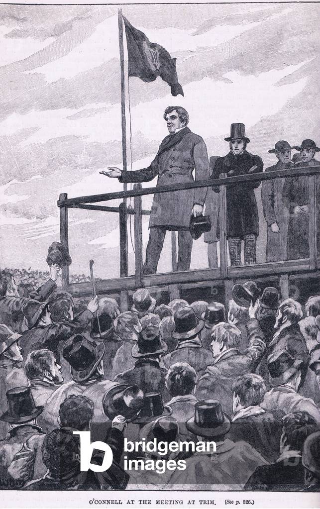 O'Connell at the meeting at Trim AD  1843 (litho)