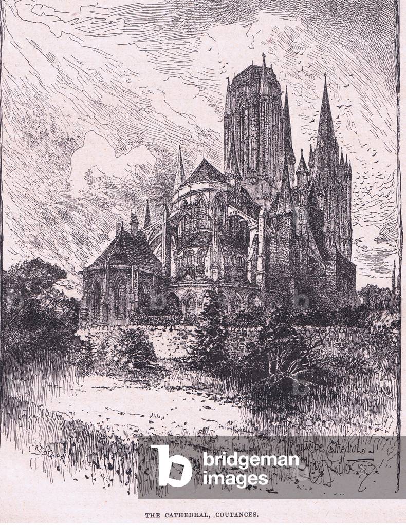 The Cathedral Coutances (litho)