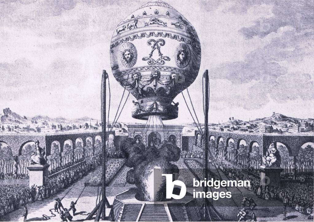 The Montgolfier Balloon 1783, from British Adventure published by Collins, 1947 (litho)