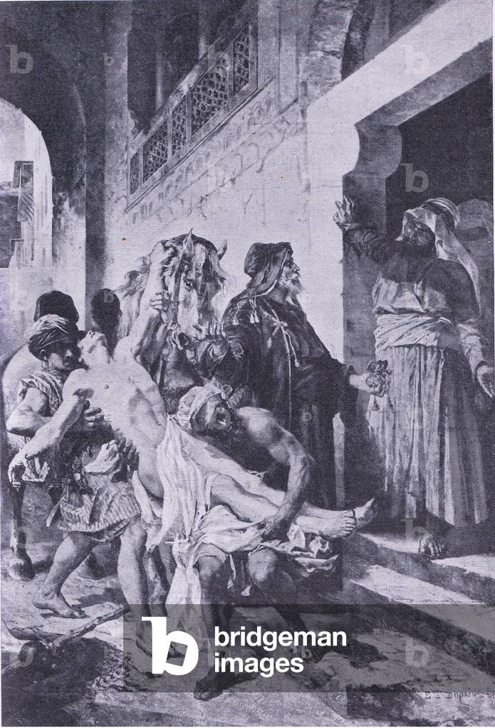 The Good Samaritan, illustration from My Magazine (Arthur Mee), c.1920-30 (litho)