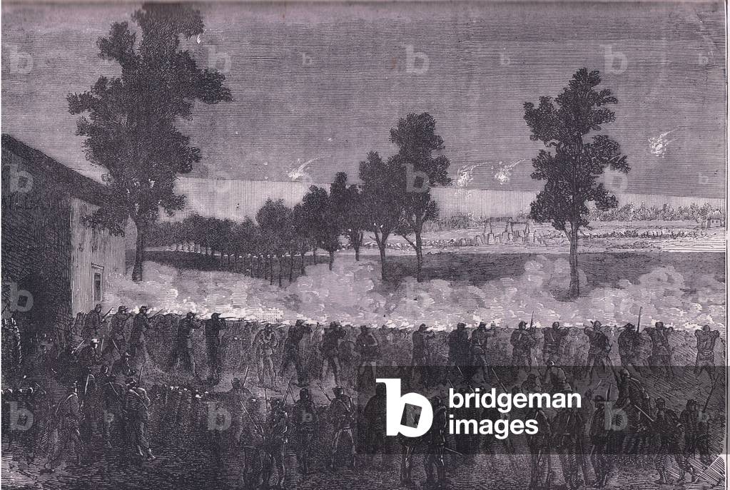 The sortie of Cachan, Cassells History of the War between France and Germany published by Cassell and Company Limited, c.1890 (litho)