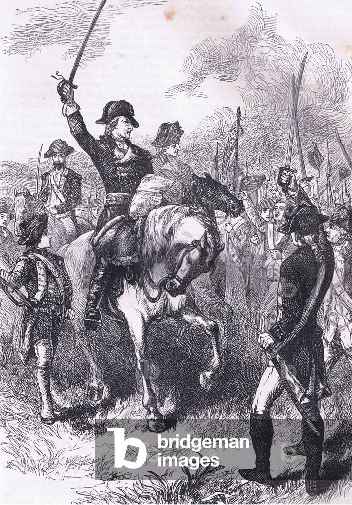 The declaration of Independence read to the army, illustration from Cassells History of the United States published by Cassell, Petter & Galpin, c.1900 (litho)