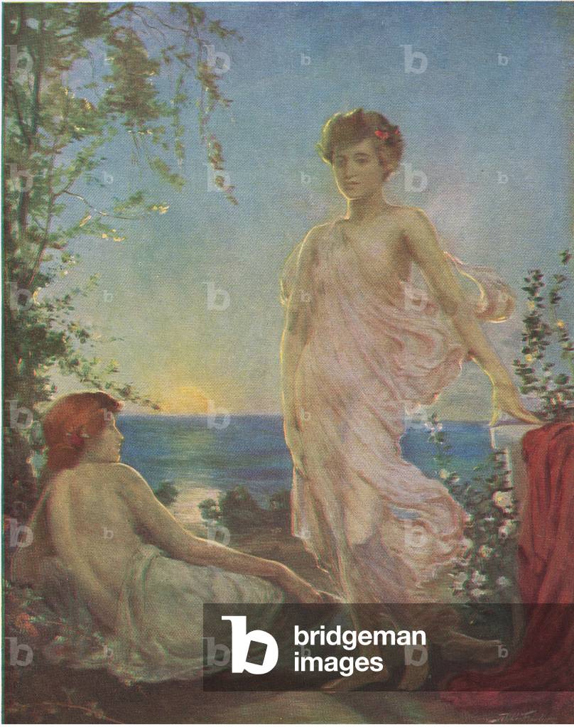 Waiting for dawn, Bibbys Annual, 1916-1917 (colour litho)