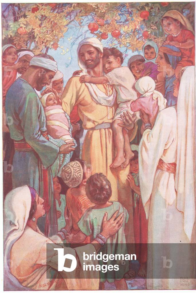 Of such is the Kingdom of Heaven,  (colour litho)