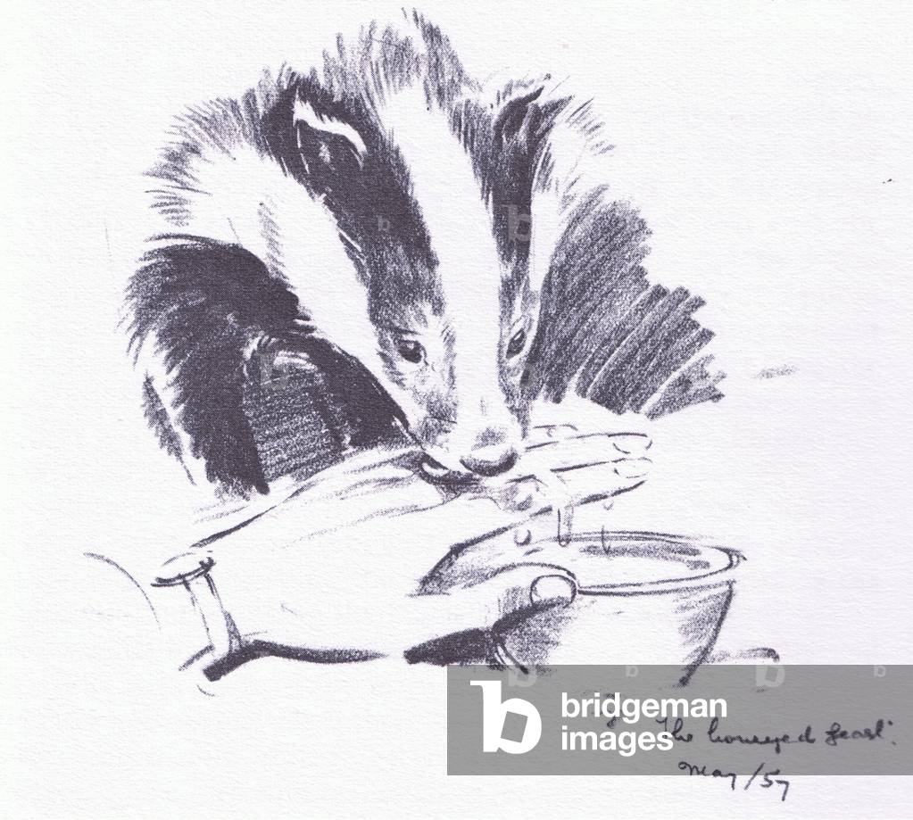 The feast, from Wanderers of the Field pub.by Routledge and Kegan Paul, 1959 (litho)