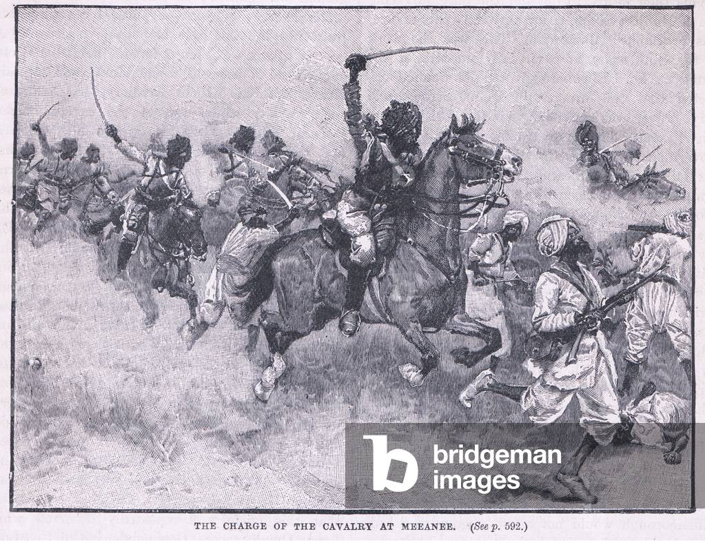 The charge of the cavalry Meeanee AD 1843 (litho)