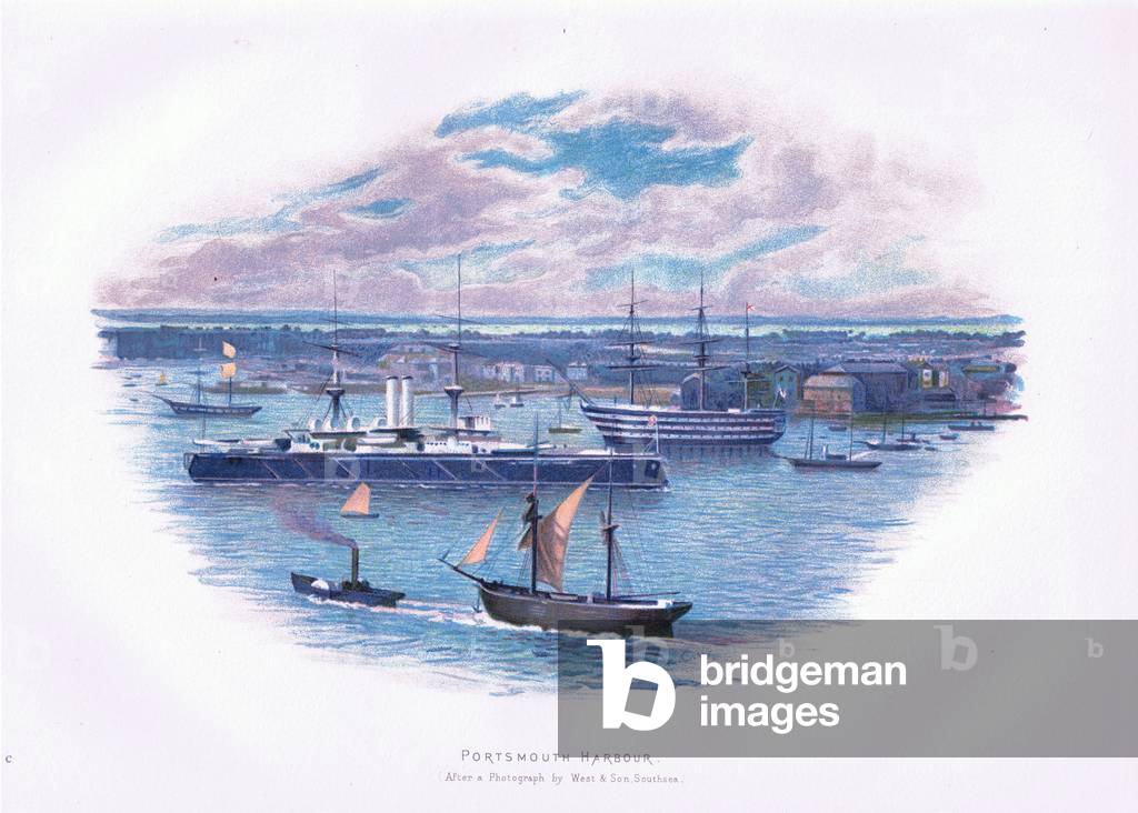 Portsmouth Harbour (litho)