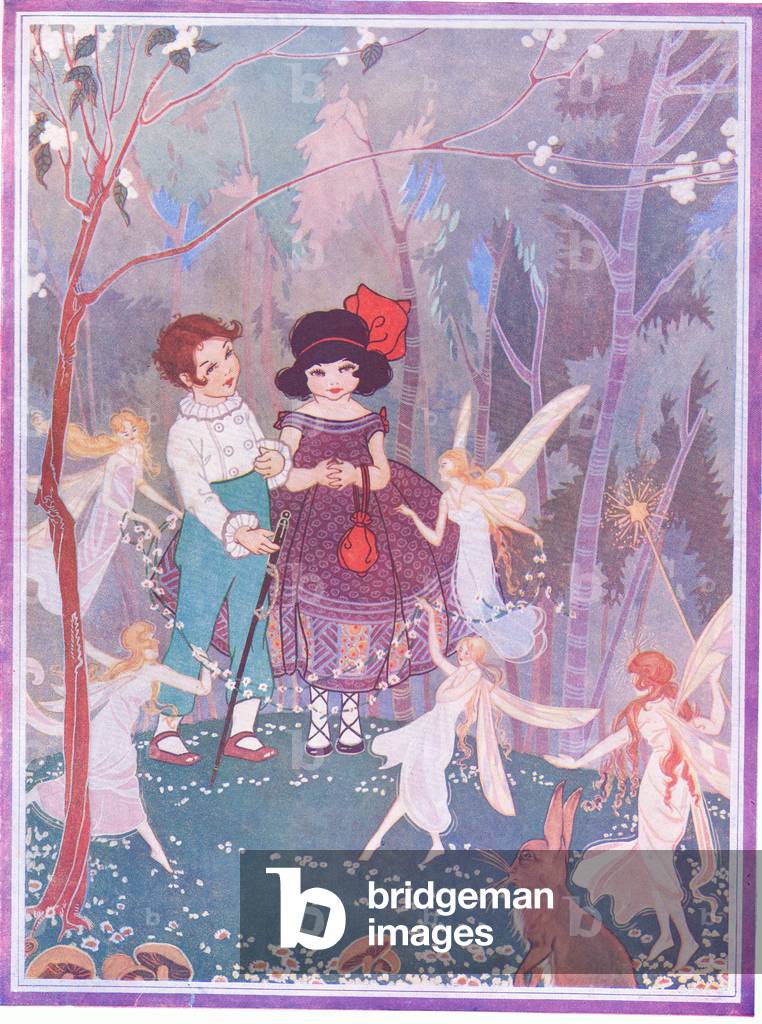 Woodland fairies, from The Golden Year published by Wells Gardner Darton & Co, c.1930 (colour litho)