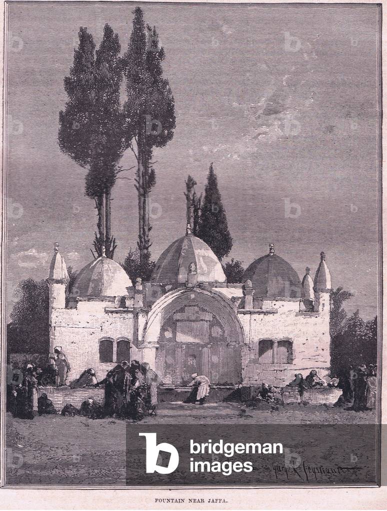 Fountain near Jaffa (litho)