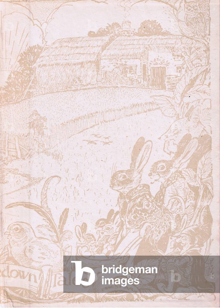 Inside cover design, from The Brown's of Brambledown published by Ward Lock & Co Limited 1947 (colour litho)