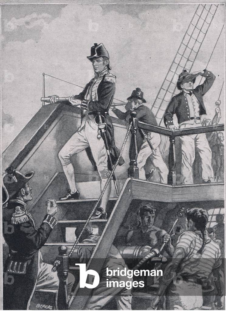 Captain Hornblower RN, Newnes Pictorial Knowledge Volume 7, 1950's (litho)