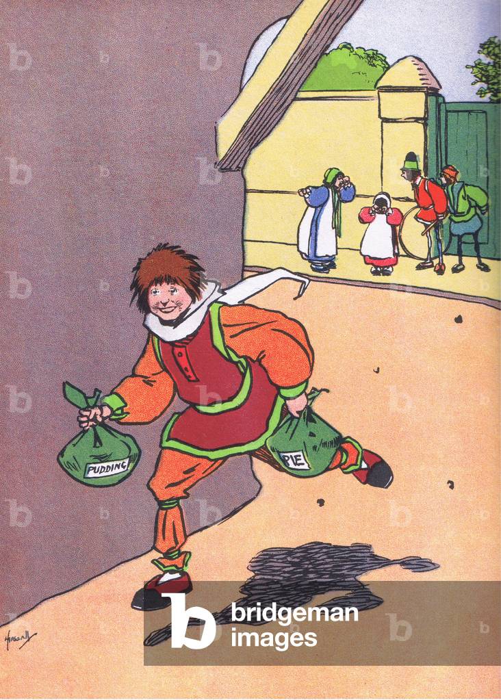 Georgey Porgey ran away, from Blackie's Popular Nursery Rhymes published by Blackie and Sons Limited, c.1920 (colour litho)