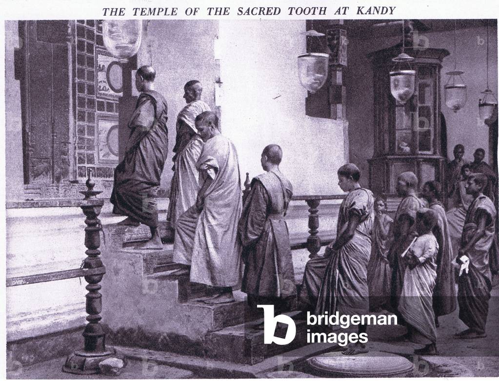 The Temple of the Sacred Tooth at Kandy, 1925 (litho)