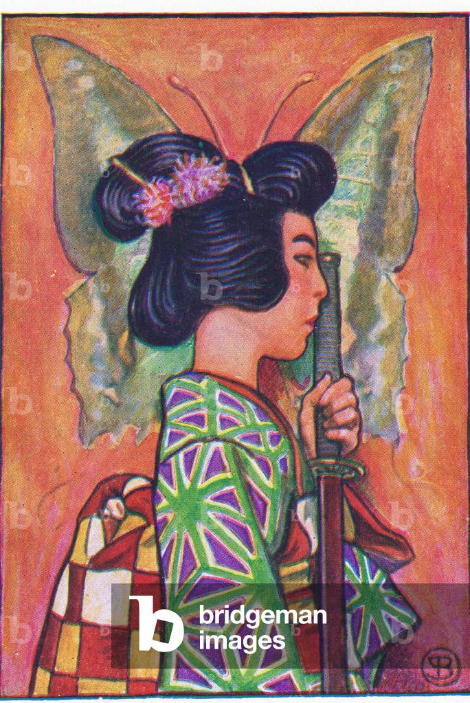 Madame Butterfly, illustration from Favourite Operas published by Thomas Nelson and Sons Ltd, c.1930 (colour litho)