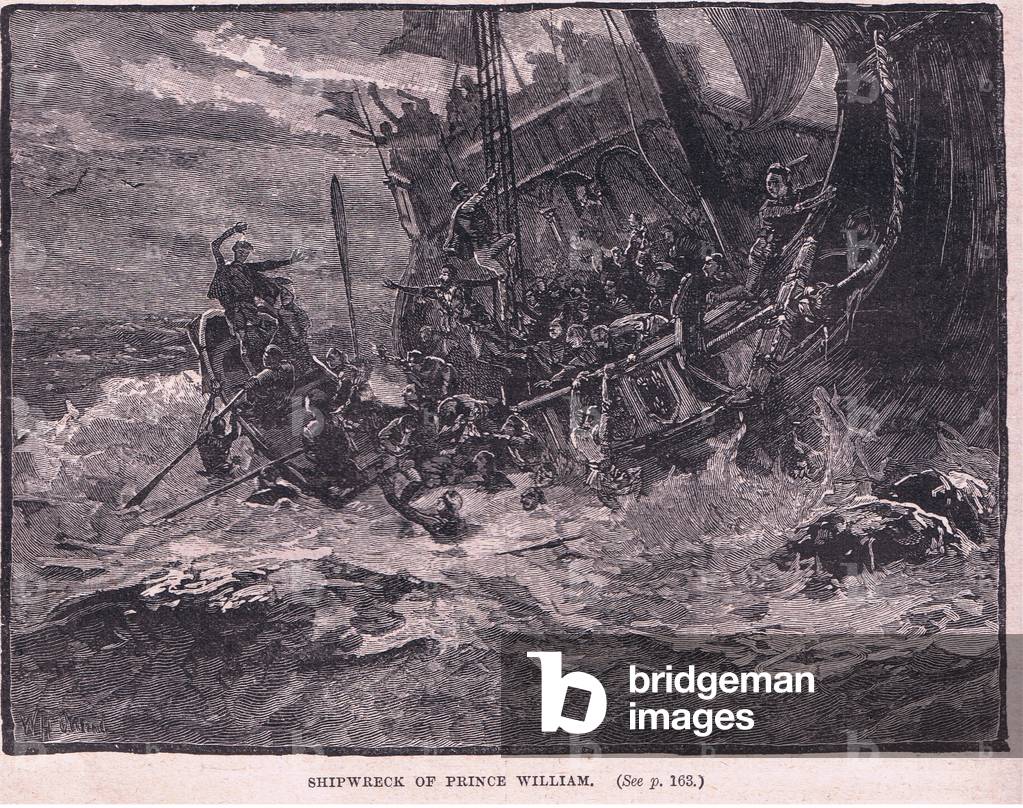 Shipwreck of Prince William AD 1120 (litho)
