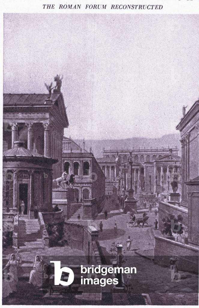The Roman Forum reconstructed, 1925 (litho)