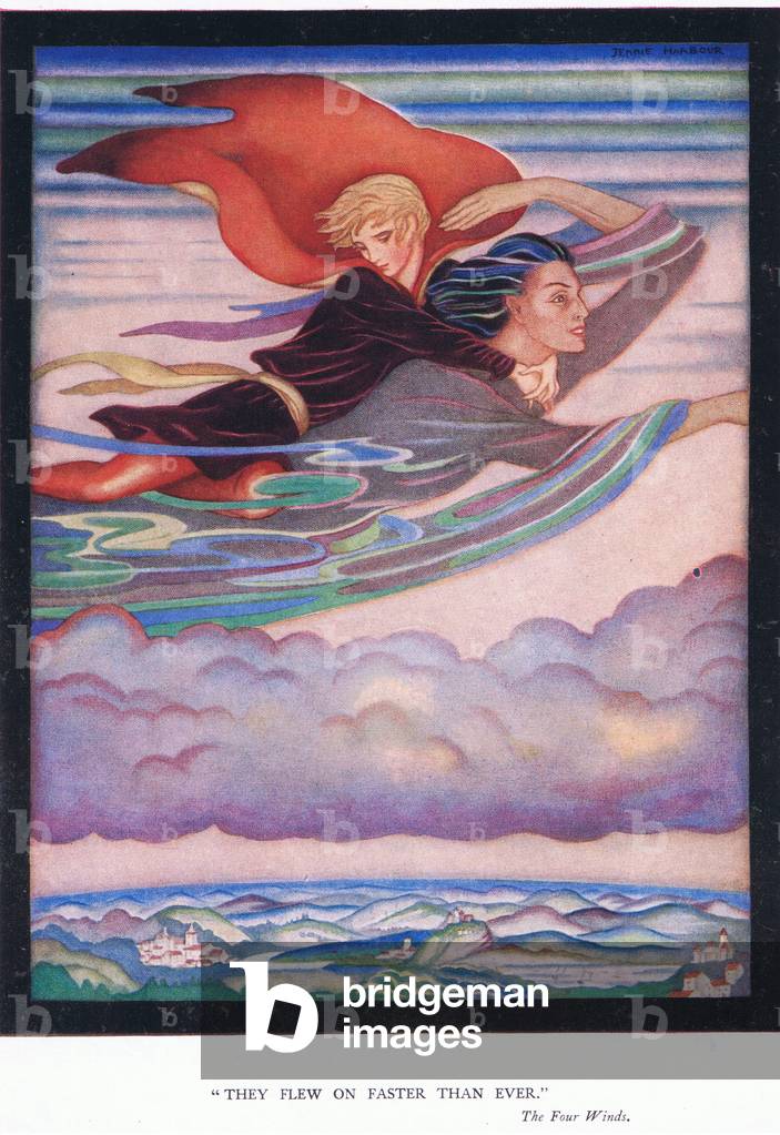 They flew faster than ever (The Four Winds), 1940's (colour litho)