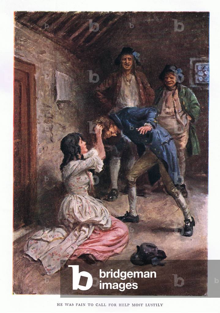 He was fain to call for help most lustily (colour litho)