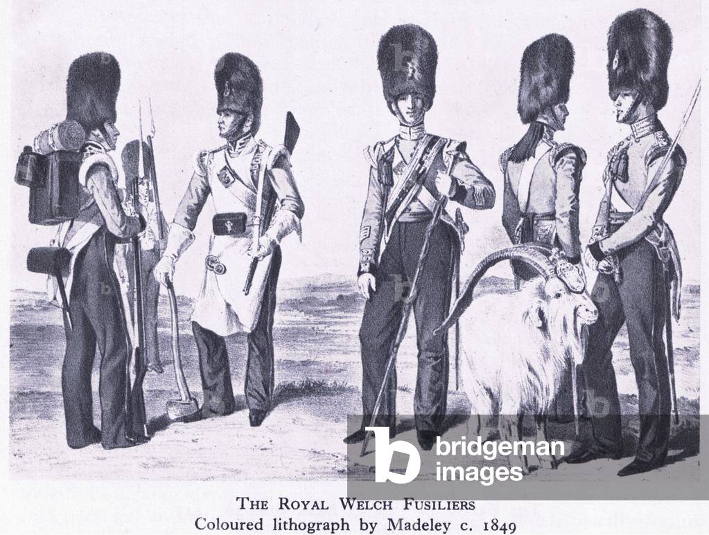 Royal Welsh Fusiliers, from British Adventure published by Collins, 1947 (litho)