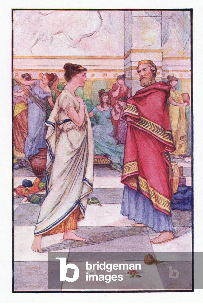 A message was sent to Psyche's father, from The Gateway to Romance published by Thomas Nelson & Sons, 1909 (colour litho)