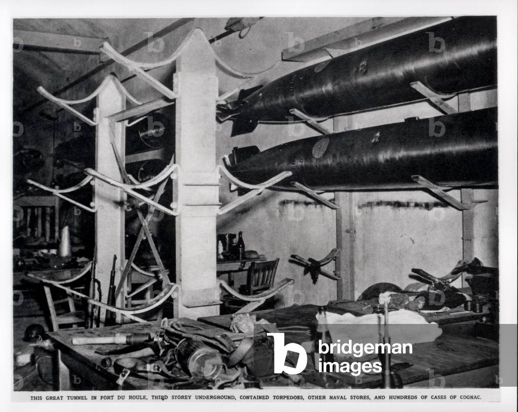 The Great Tunnel in Fort du Roule, c.1944 (b/w photo)