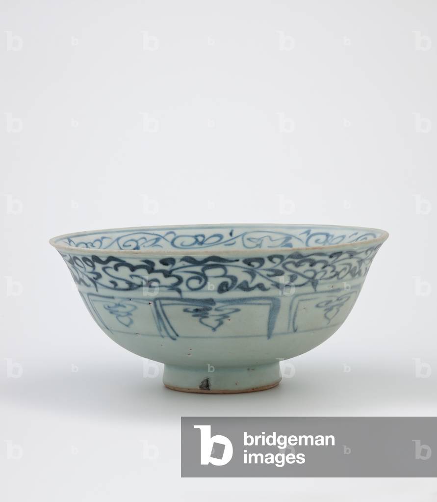Bowl, 1300-1399 (porcelain with blue underglaze)