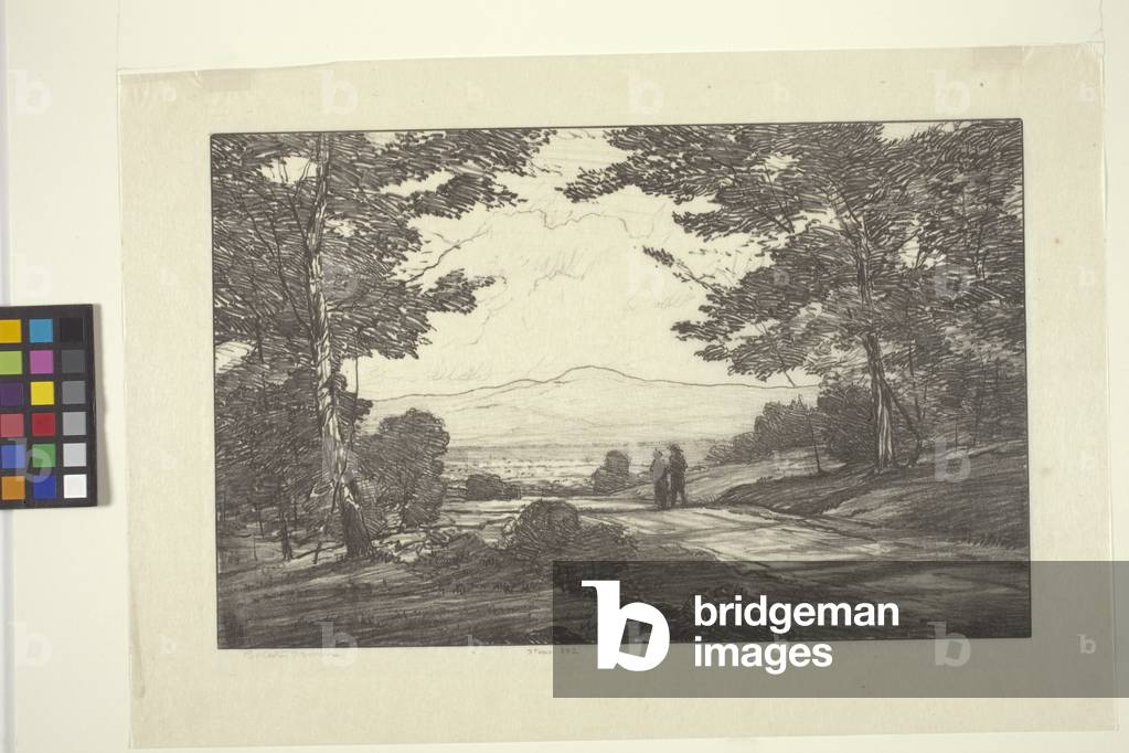 Distant Mountains (ink on paper)