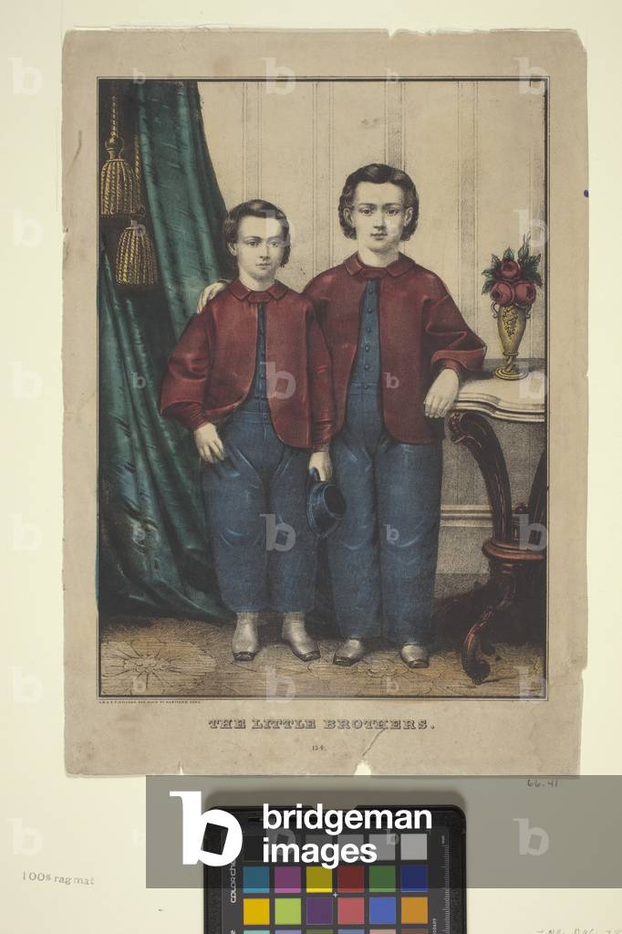 The Little Brothers (hand-coloured lithograph)
