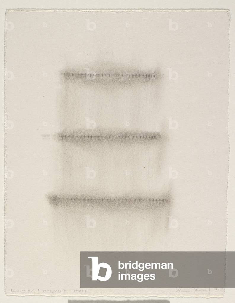 Incised Point Progression, Three, 1975 (pastel on paper)