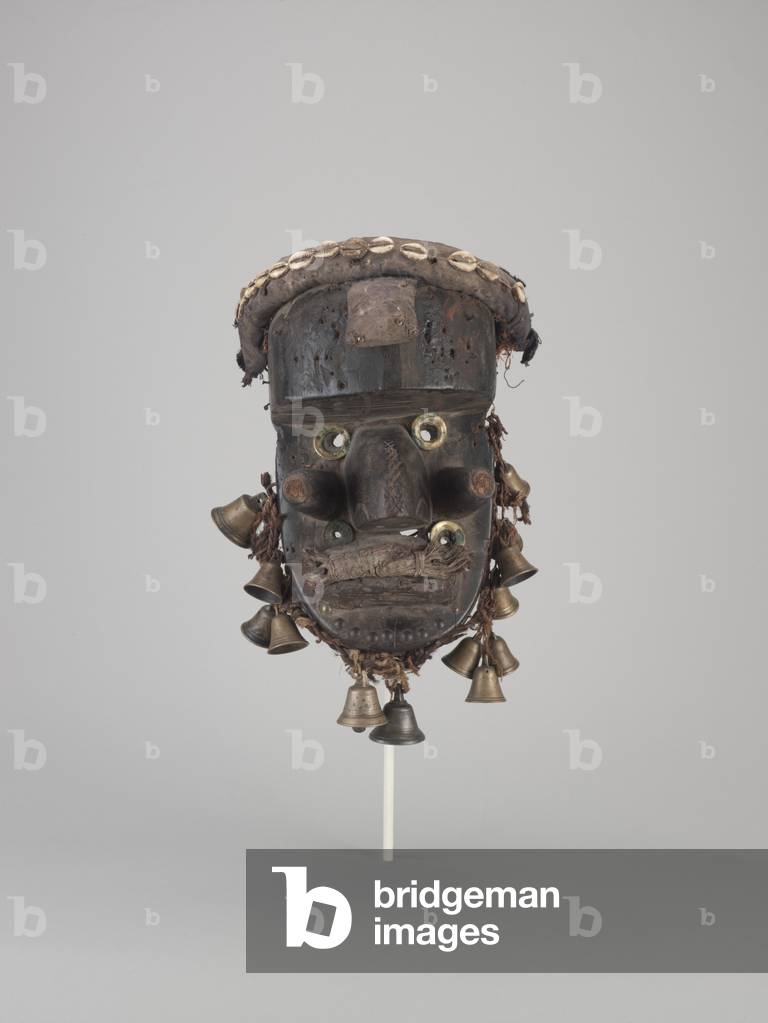 Face Mask (wood, pigment, metal, fiber, shells, cloth)