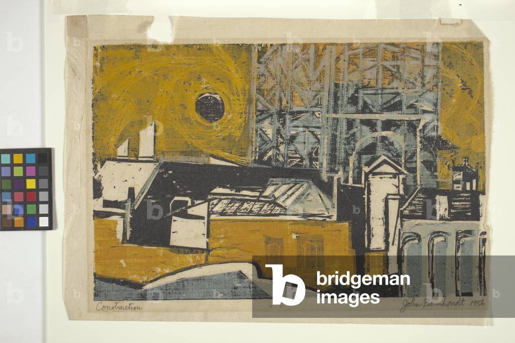 Construction (colour woodblock print)