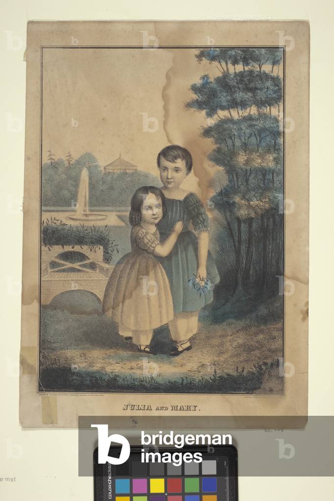 Julia And Mary (hand-coloured lithograph)