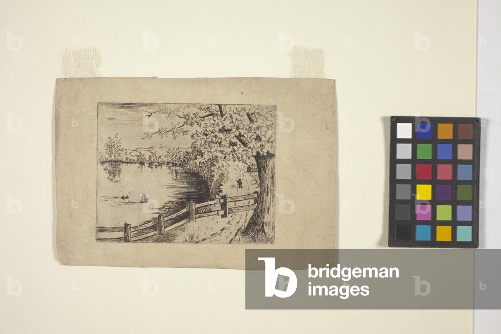 Road By Lake (etching)