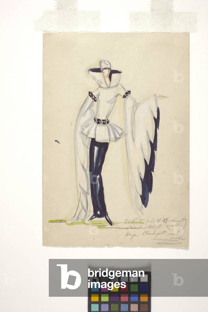 Costume Sketch (graphite, watercolour on paper)