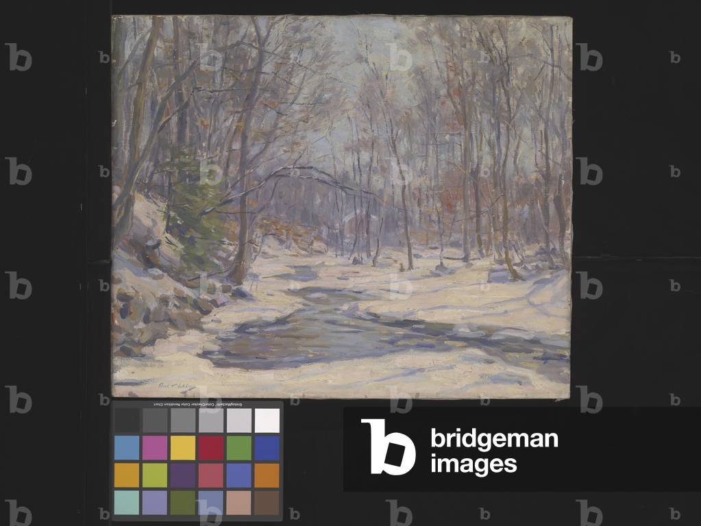 A Winter Morning (oil on canvas)