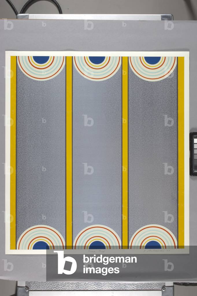 Plate Ii (colour lithograph printed on foil and mounted to white wove paper)