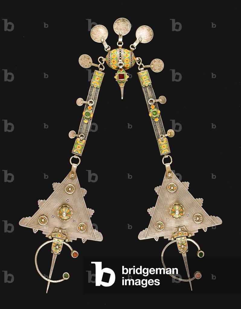 Clasp For Woman'S Garment (silver, enamel)