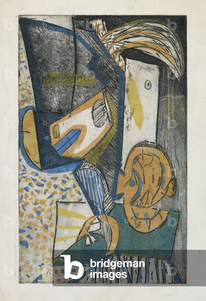 Percussion Head, c.1949 (colour etching & engraving)
