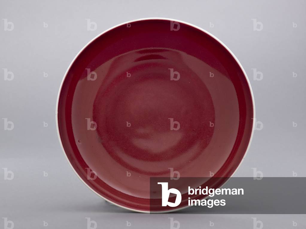 Bowl (earthenware, red glaze)