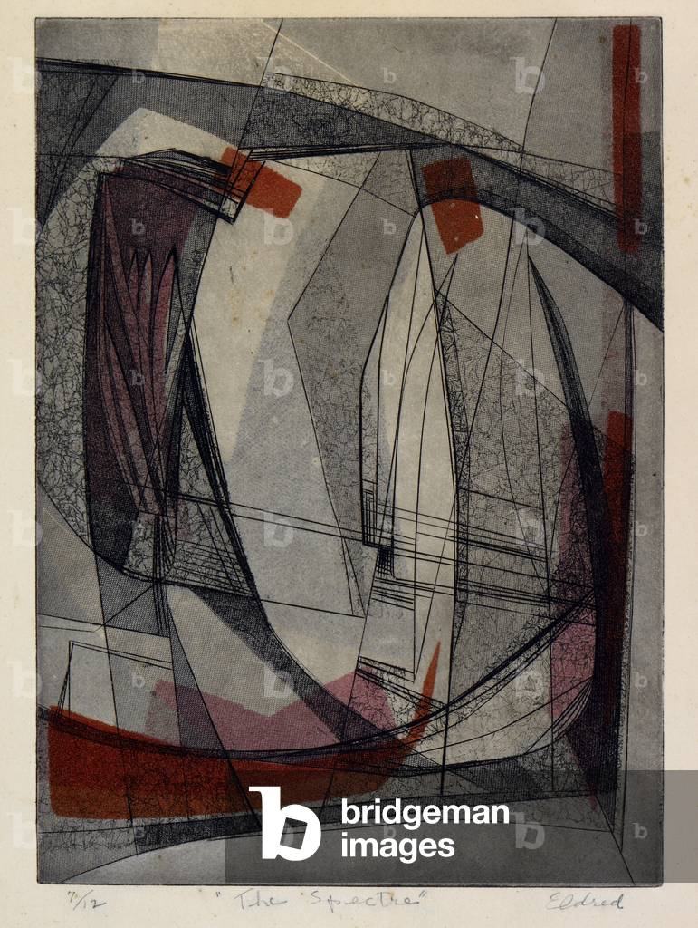 The Spectre, c.1940 (colour & soft-ground etching)