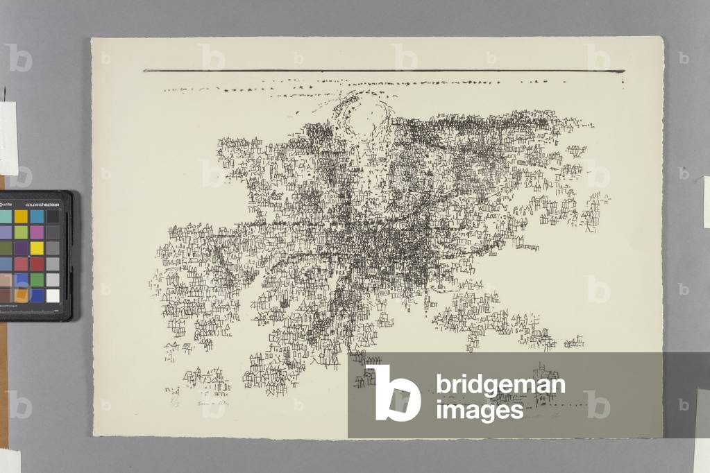 Sun & City (lithograph on off-white german copperplate paper)