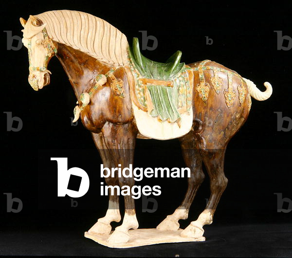 Saddled Horse (earthenware with lead glaze)