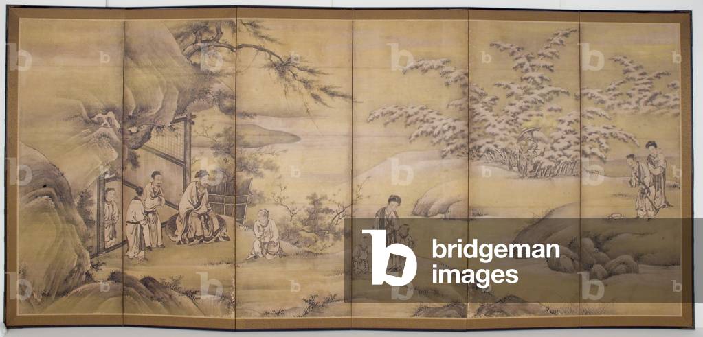 Scenes From 24 Paragons Of Filial Piety (ink and gold pigment on paper)