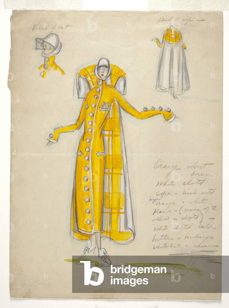 Costume sketch, 1920s (graphite & w/c on paper)