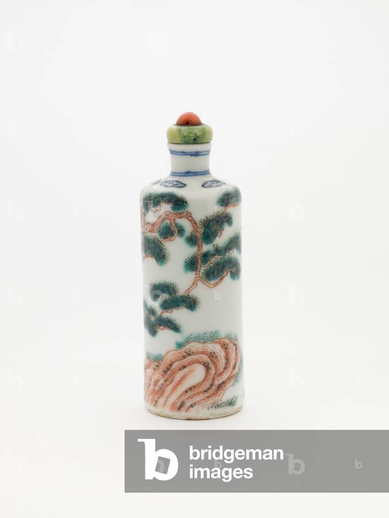 Snuff Bottle with lid (porcelain)