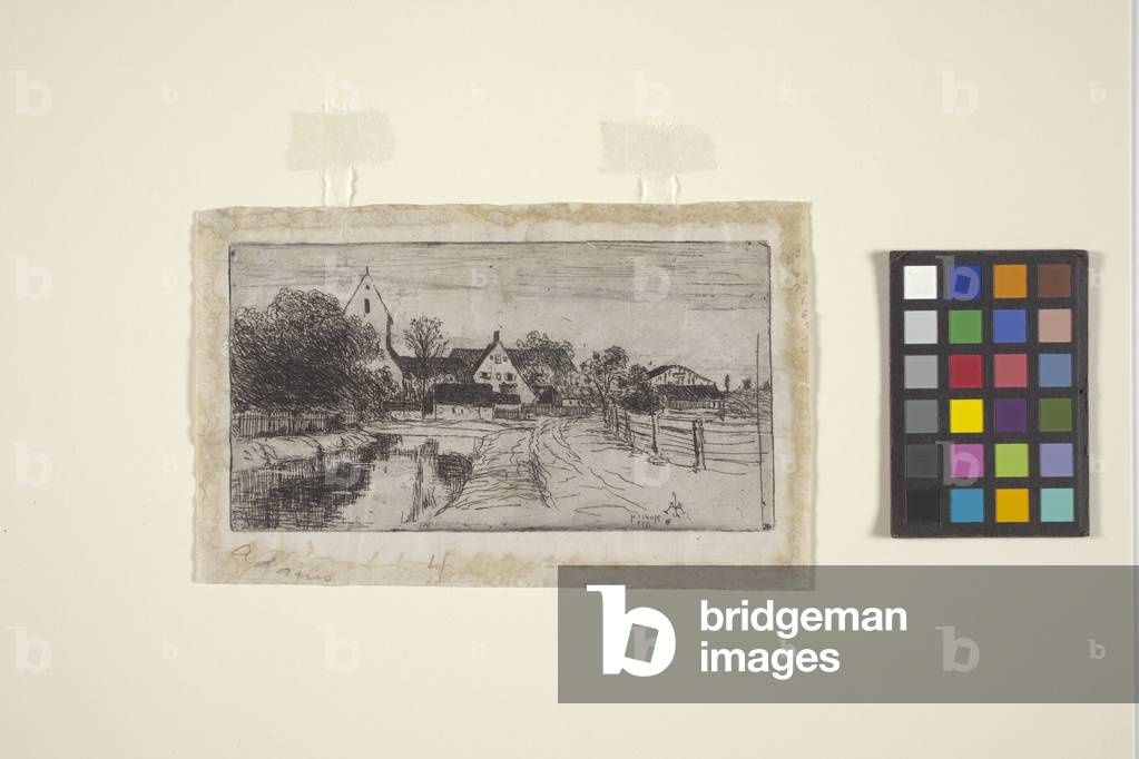 Canal, Munich (etching)